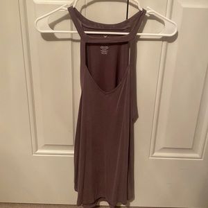 American Eagle cut out high neck purple tank top! Perfect for summer nights!
